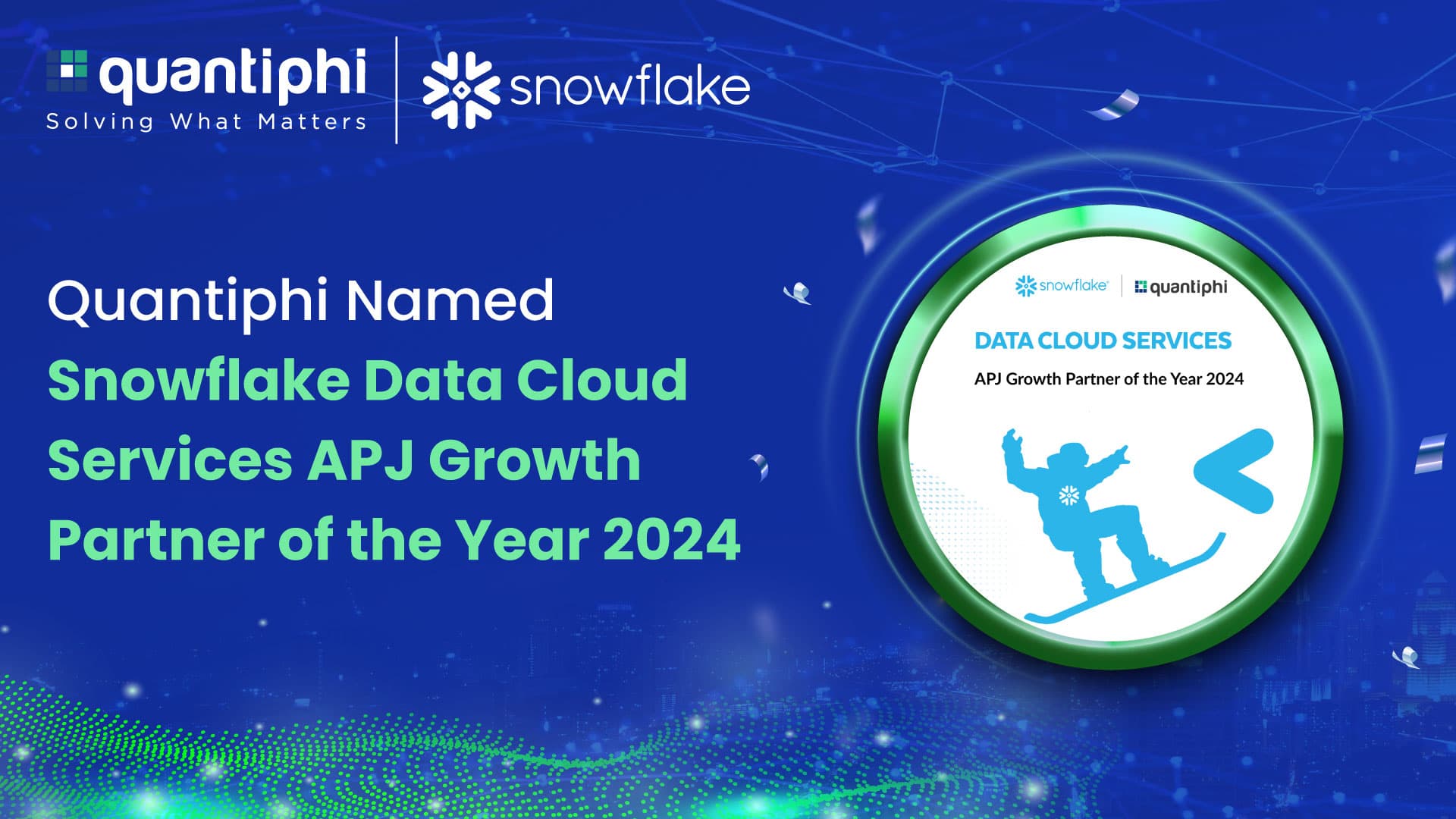 Quantiphi Named Snowflake Data Cloud Services APJ Growth Partner of the Year 2024