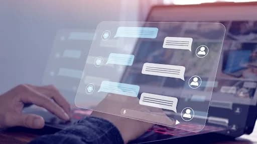 AI-powered chatbot assisting banking customer
